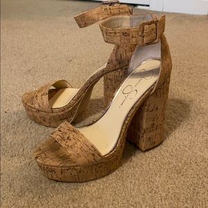 Jessica Simpson cork platforms size 8 1/2
